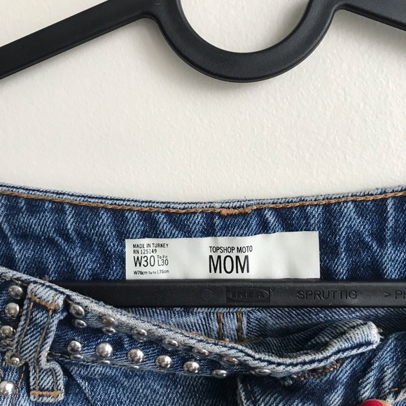 Topshop studded mom jeans | W30 L30 - Picture 5 of 5